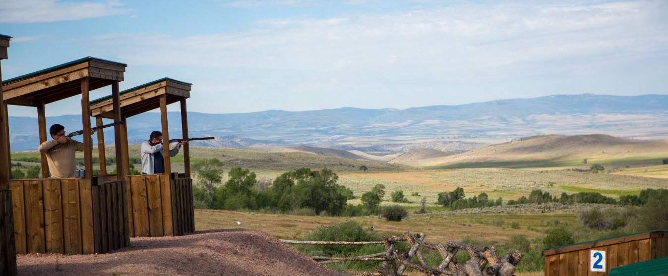 Shooting Gun Range at Luxury Brush Creek Ranch Resort