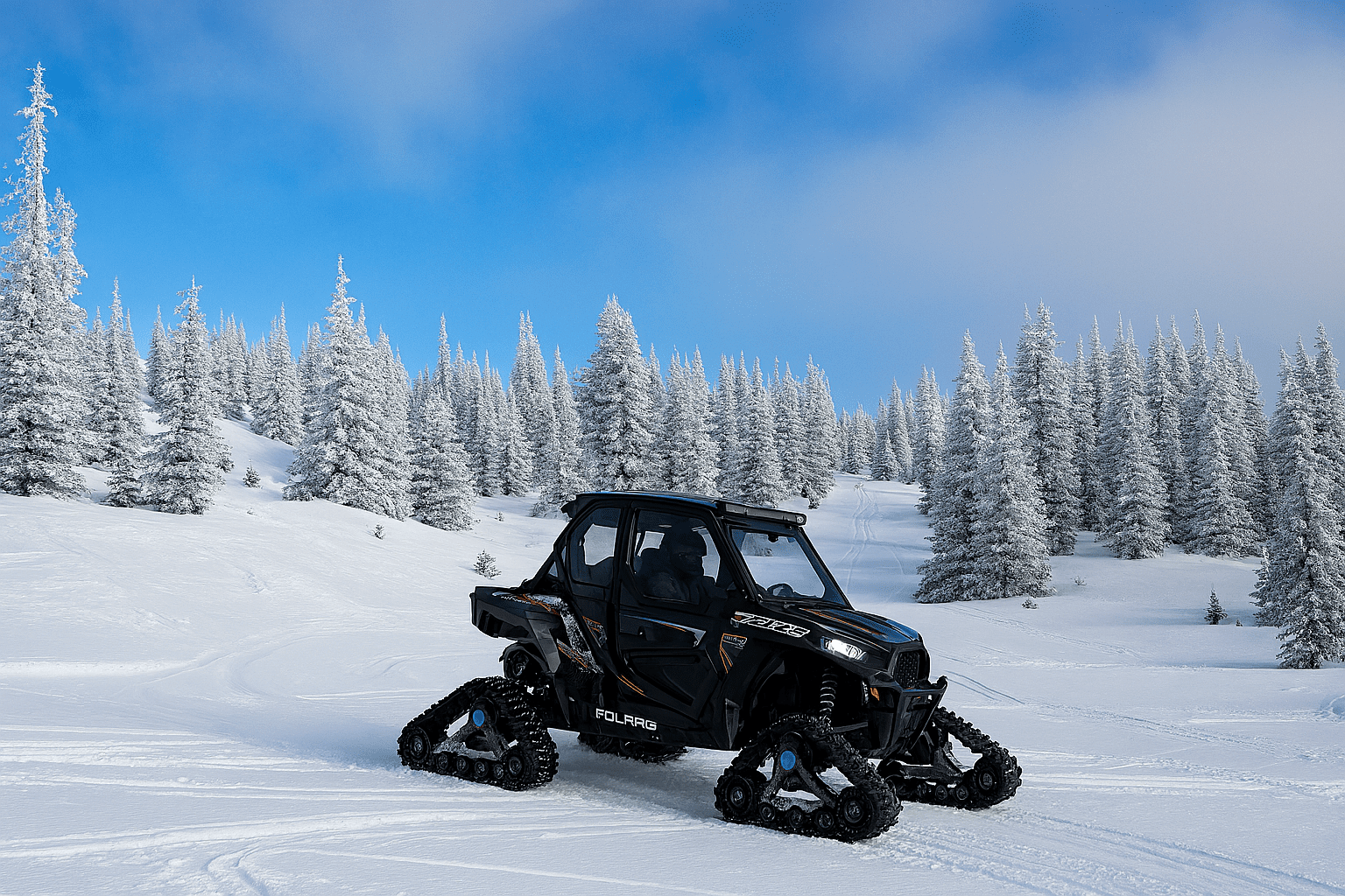 Medicine Bow Winter Track Polaris RZR Tours at Brush Creek Ranch